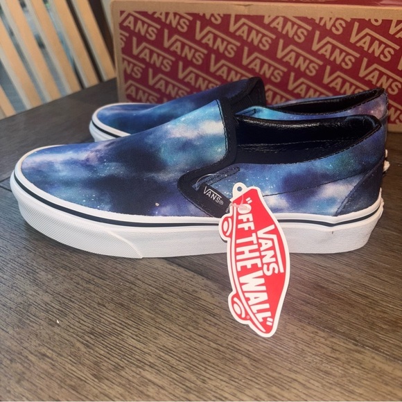 Vans Cosmic Blue Slip-On Shoes Sz 7 - Picture 4 of 9